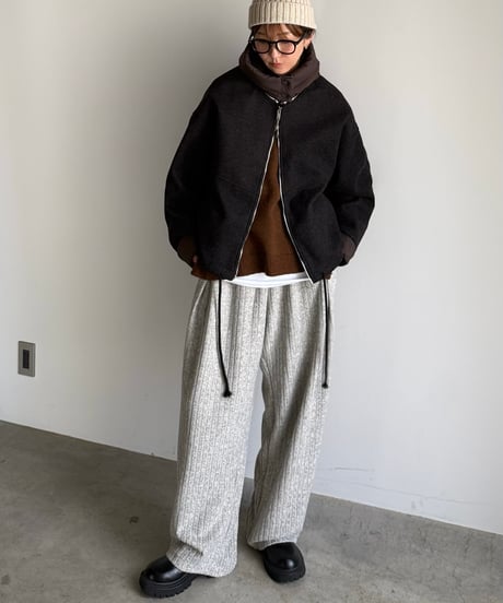 rib stripe easy pants