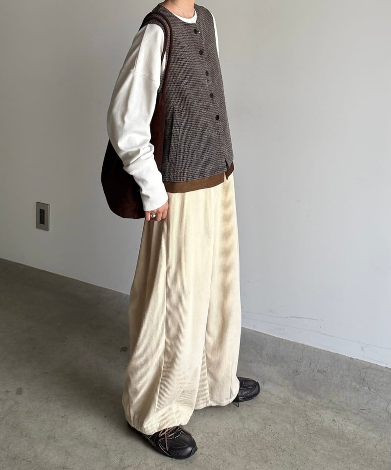 tweed button vest (set up対応) | ARULLE