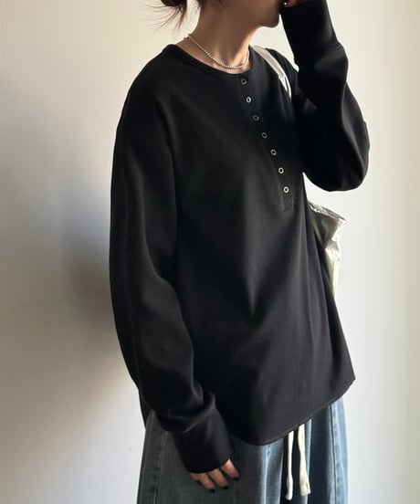 rib henley neck PO