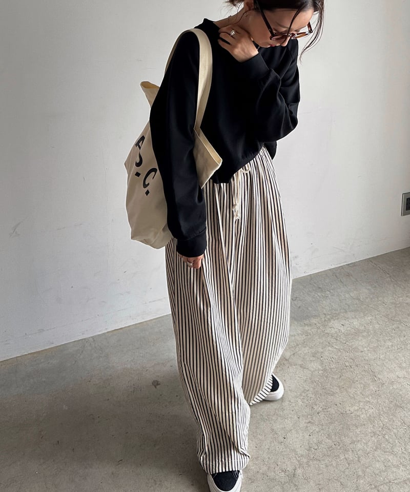 stripe easy pants | ARULLE