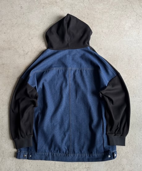 back denim waffle parker