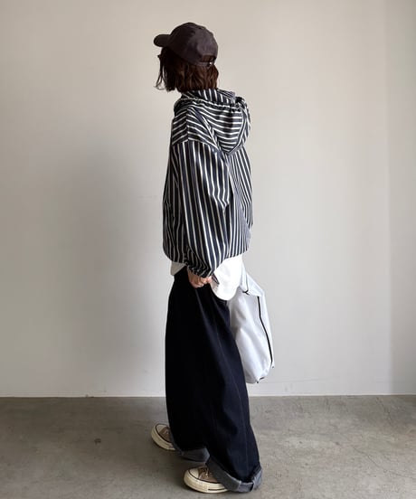 pattern hoody shirt