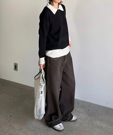 loose brown denim