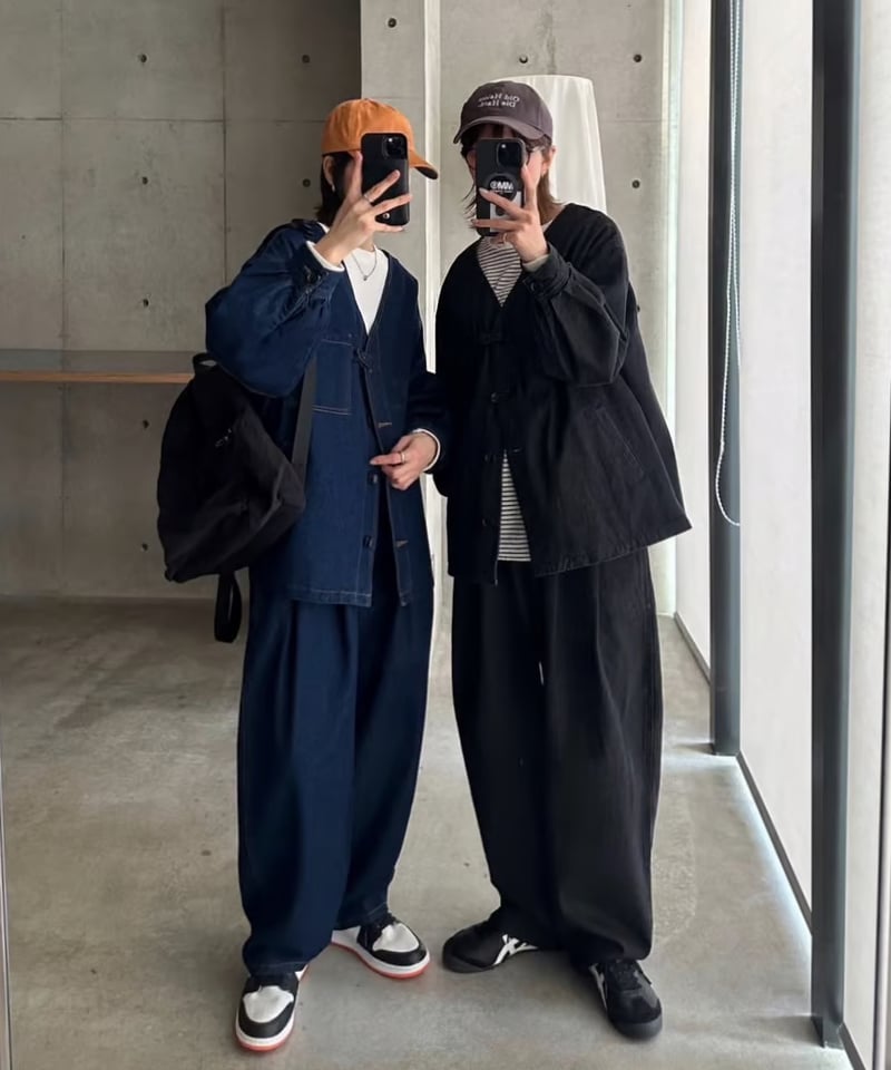 FASHIRU denim setup（×ARULLE）ブラック サイズ1