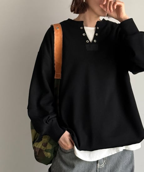 eyelet skipper pullover