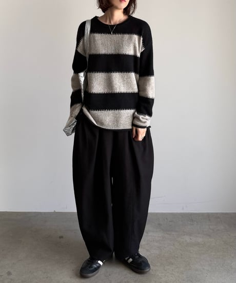 wide pitch border knit