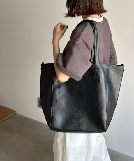 big leather tote bag【一部予約】
