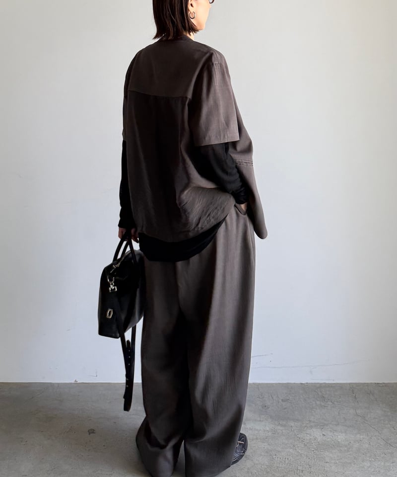v-collar short sleeve jacket (set up対応) | ARULLE