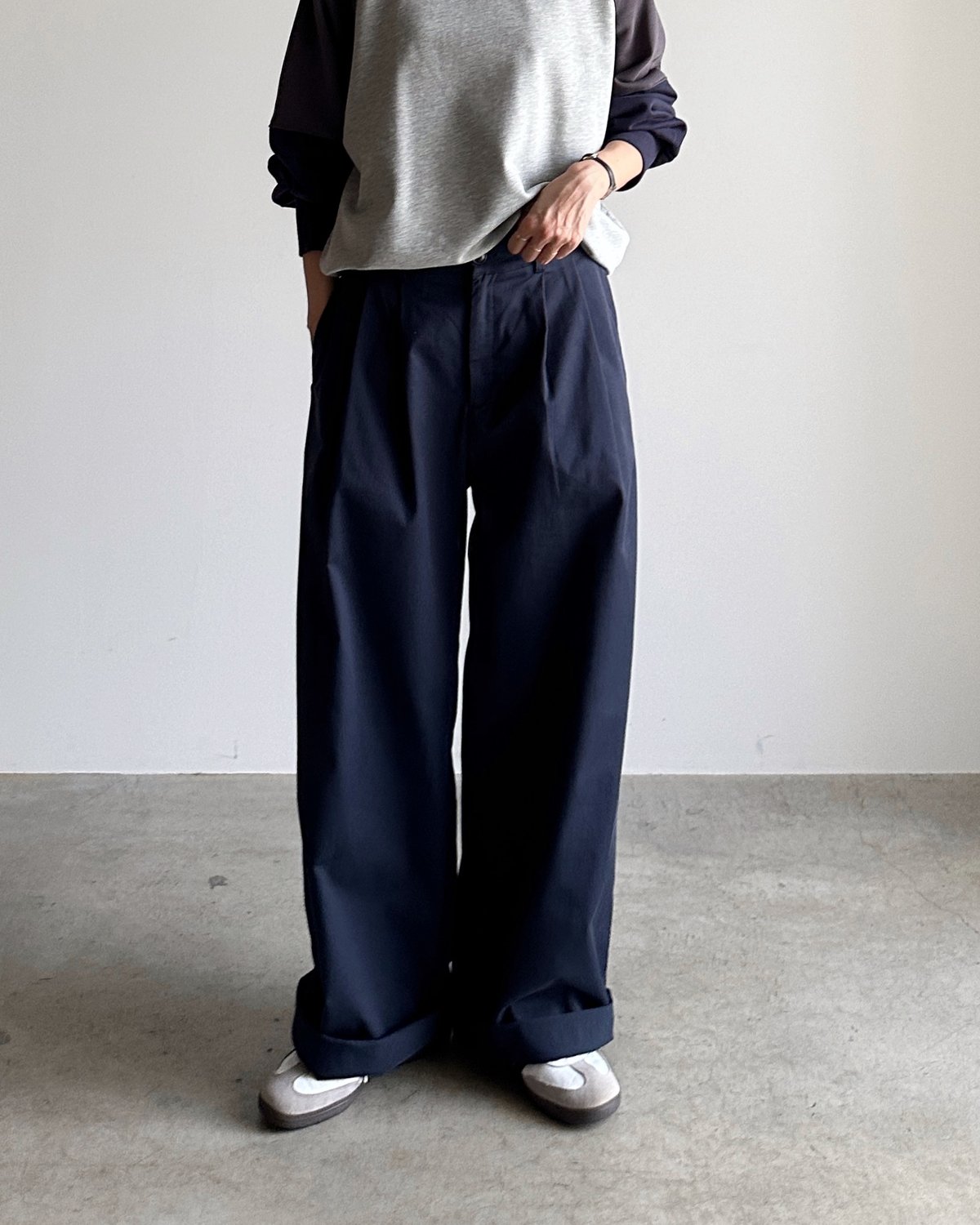 smooth chino wide pants | ARULLE 