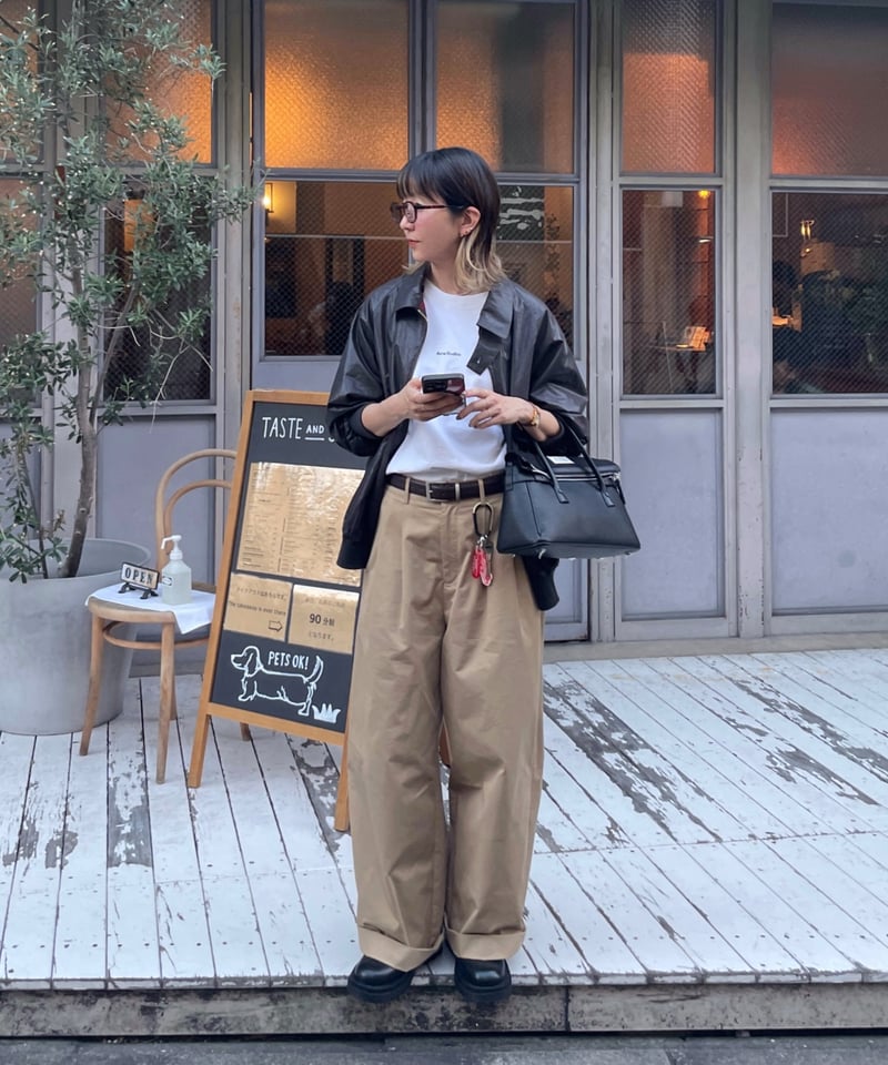 smooth chino wide pants | ARULLE