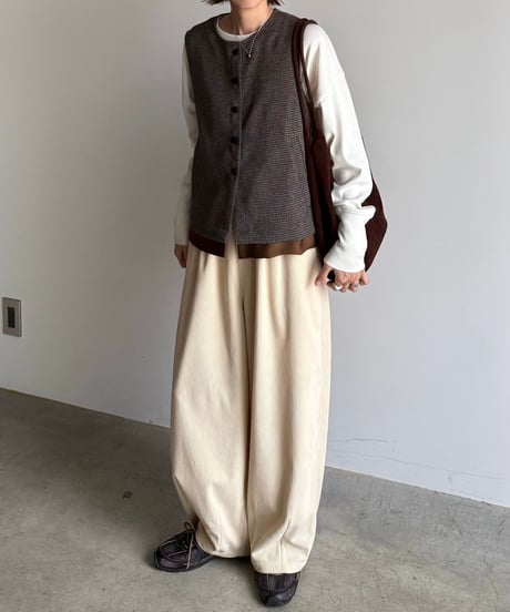 tweed button vest (set up対応)【予約商品】