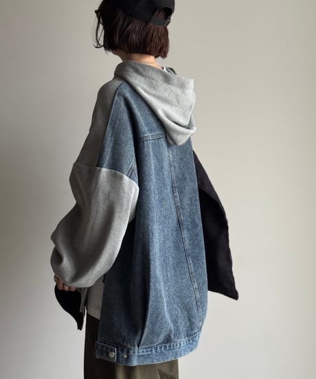 back denim waffle parker