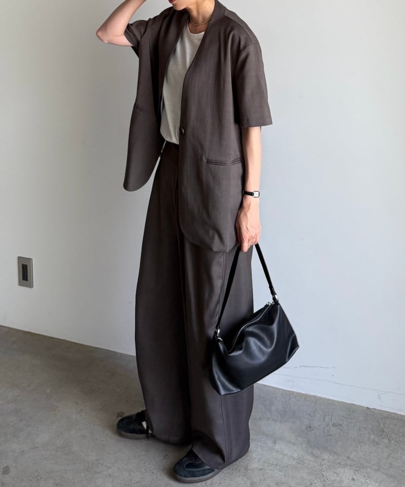 v-collar short sleeve jacket (set up対応) | ARULLE
