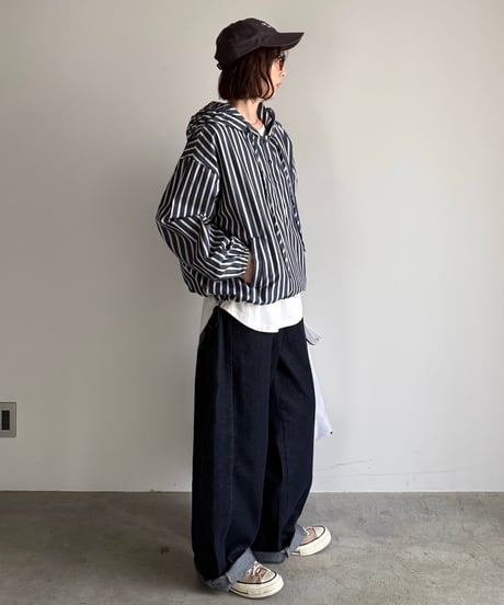 pattern hoody shirt