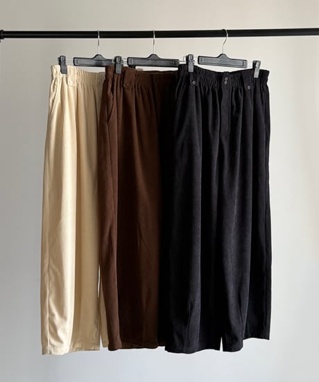 【POPUP】loose tapered corduroy pants