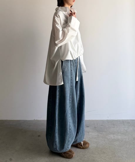drawst hem skipper shirt