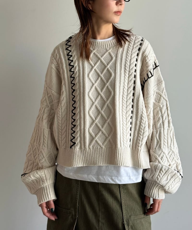 hand stitch cable knit【予約商品】 | ARULLE