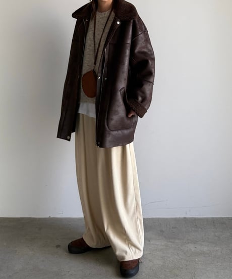 reversible mouton coat