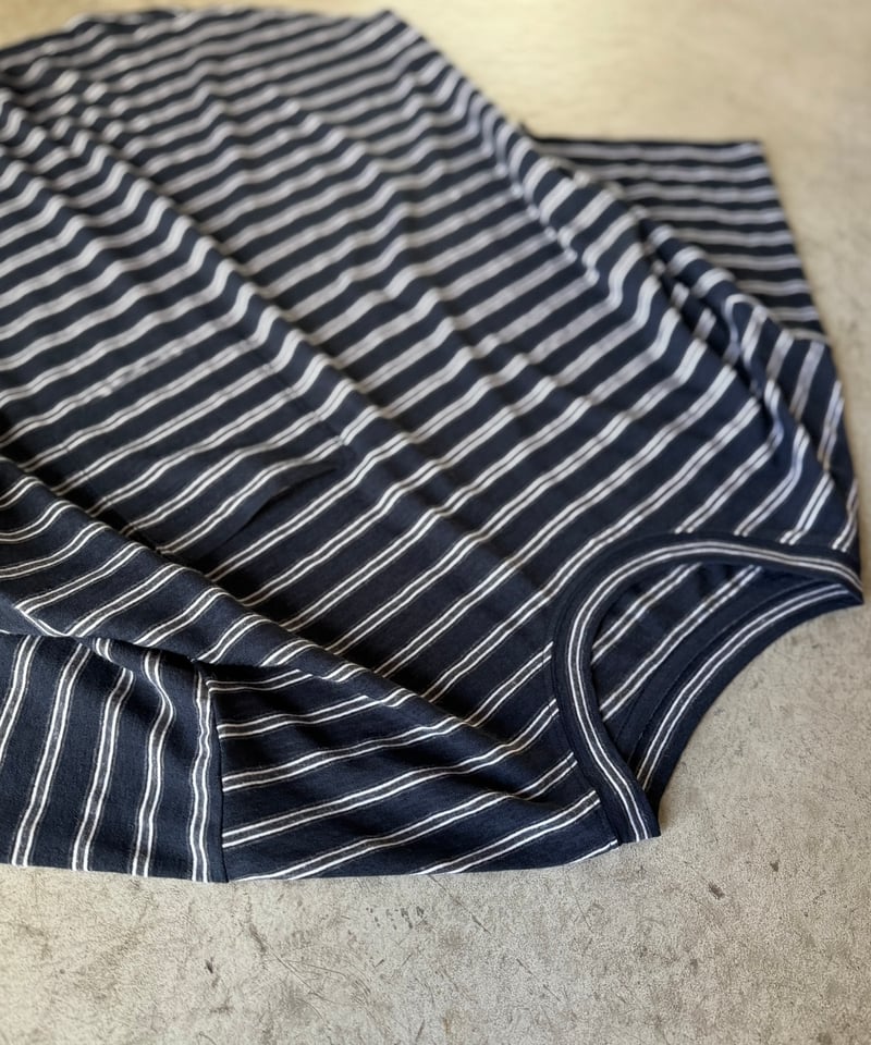 anuke sheer border knit (ネイビー) sheer border knit t-shirt | ARULLE