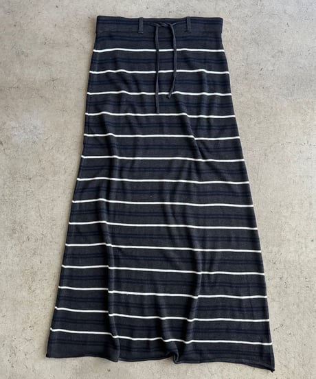 multi border knit skirt