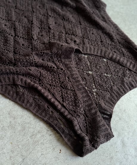 knit lace vest
