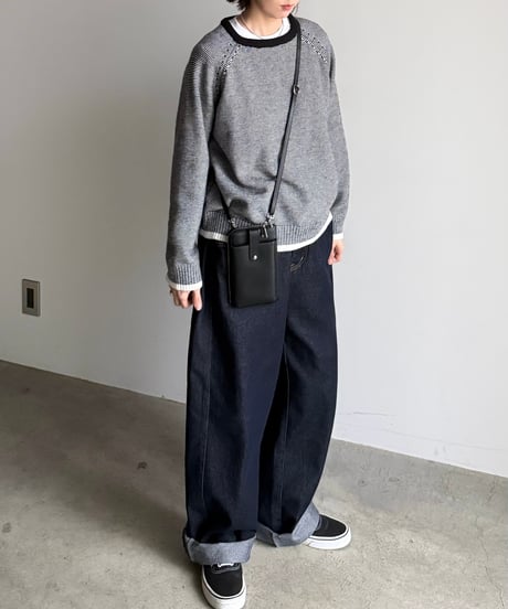 fine border raglan knit