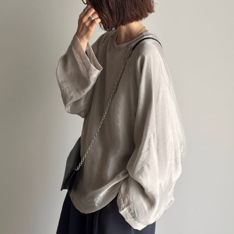 sheer layered pullover