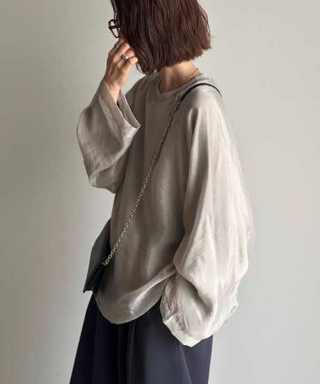 sheer layered pullover