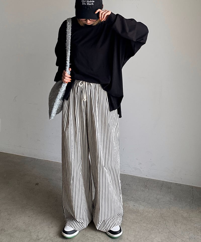 パンツ everyone relax-fit stripe easy pants stripe easy pants | ARULLE