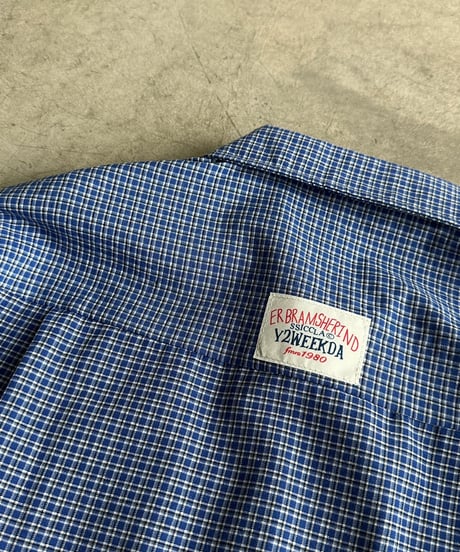 blue check over shirt