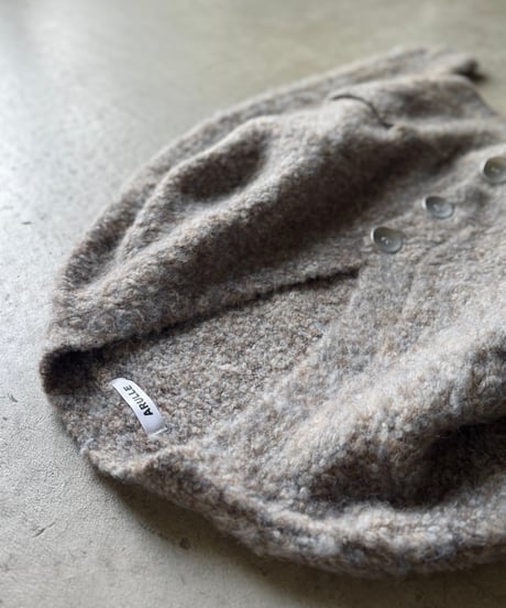 boucle yarn cardigan