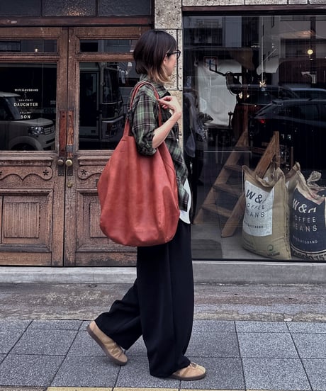 big leather tote bag【一部予約】