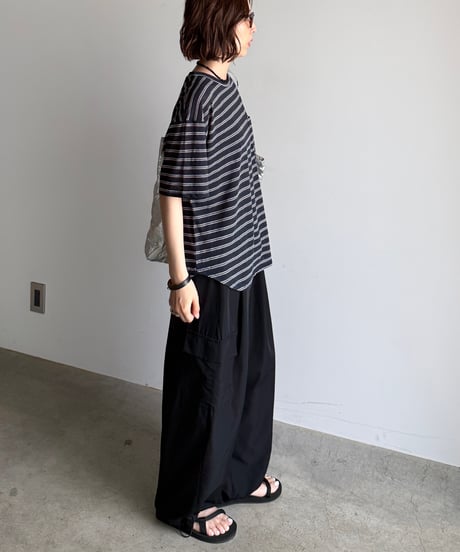 sheer border knit t-shirt