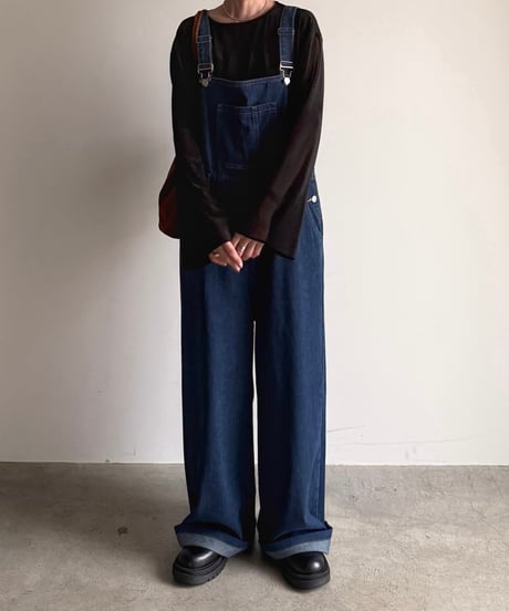 loose fit denim salopette