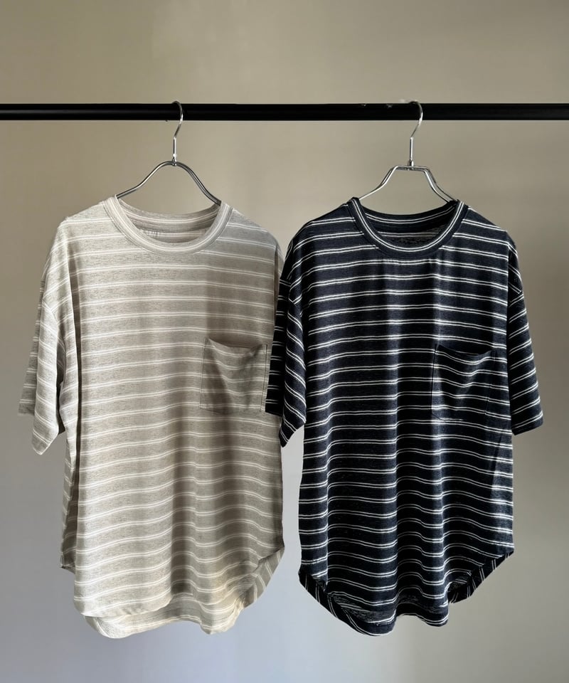 sheer border knit t-shirt | ARULLE