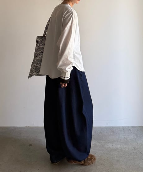 rib color long t-shirt
