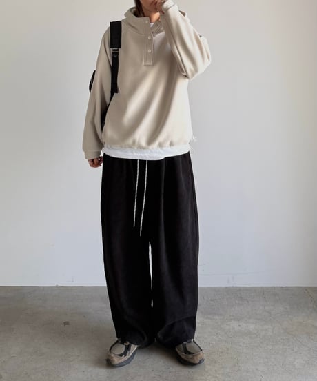 half snap hood sweat