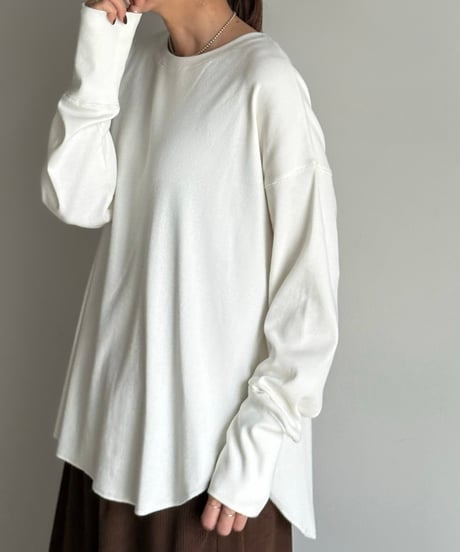 long rib sleeve pullover〈plain〉