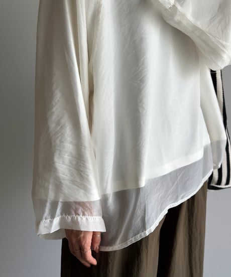 sheer layered pullover