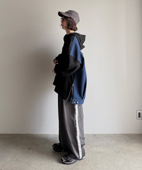 back denim waffle parker