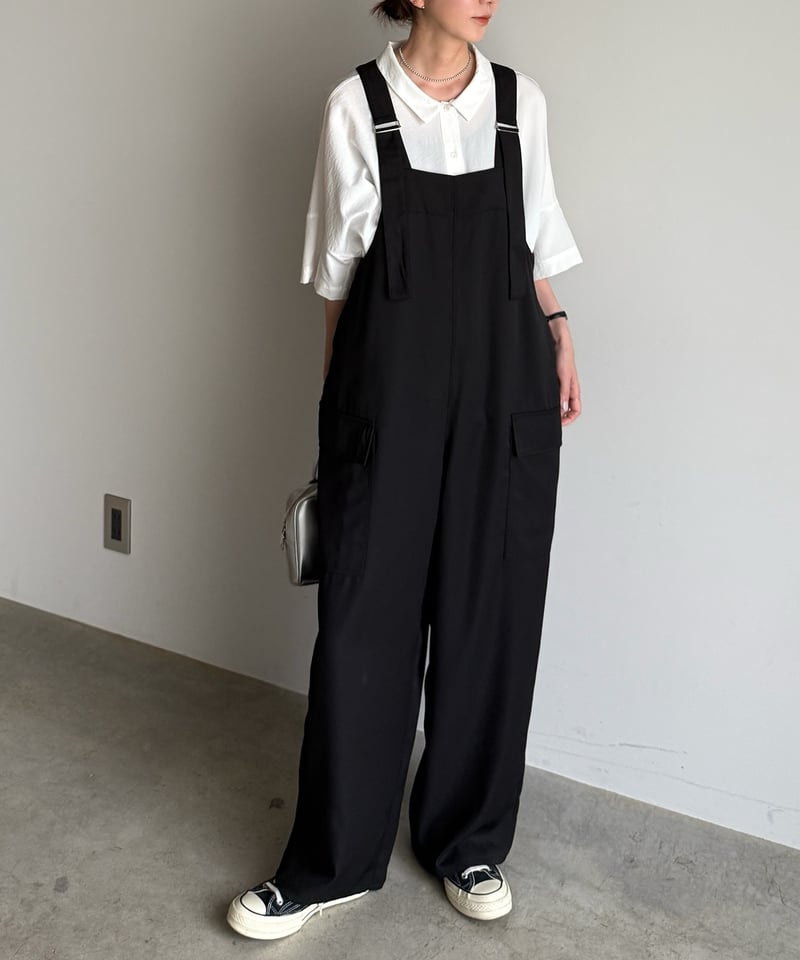 wide straight salopette | ARULLE
