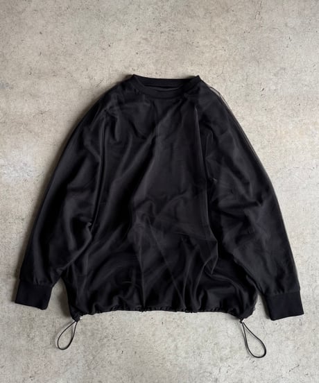 over tulle dolman pullover