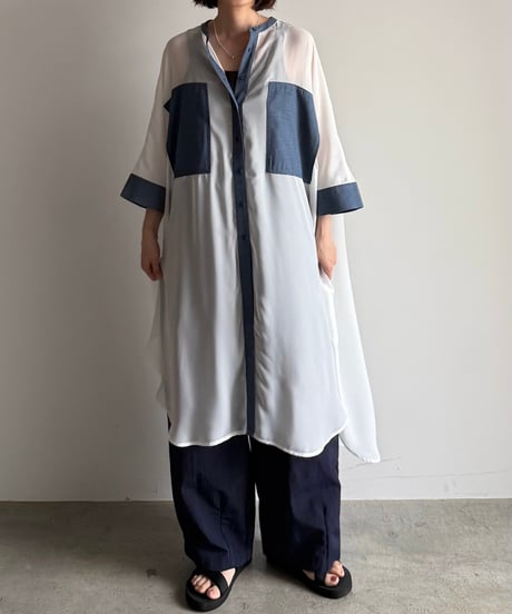 dungaree pocket long shirt