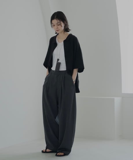 back gather sheer shirt【一部予約】