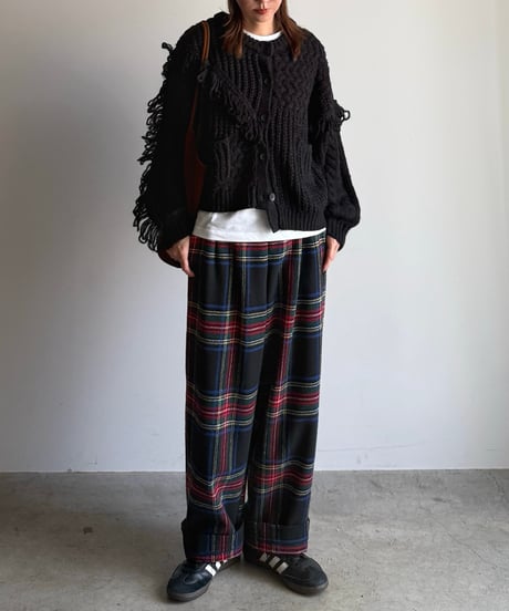 fringe knit cardigan