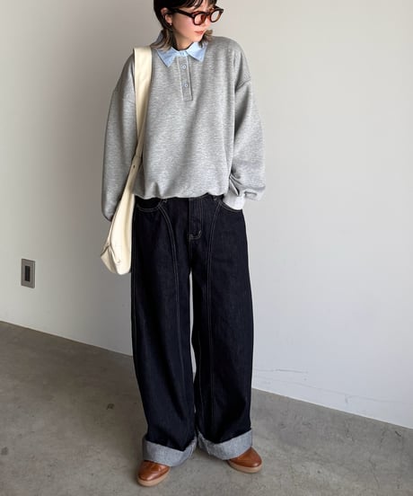 front stitch straight denim