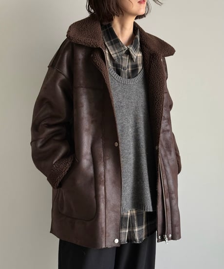 reversible mouton coat