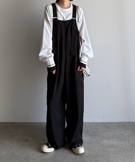 rib color long t-shirt