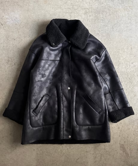 reversible mouton coat