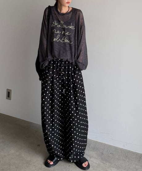 dot oval relax pants【一部予約】
